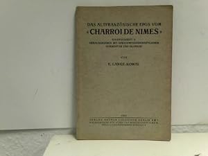 Image du vendeur pour Das Altfranzosische Epos vom Charroi De Nimes mis en vente par ABC Versand e.K.