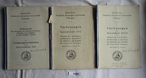 Bayerische Friedrich-Alexanders-Universität Erlangen - Vorlesung Winterhlabjahr 1932/33, Sommerha...