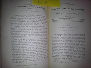 Verhandlungen der Deutschen Physikalischen Gesellschaft im Jahre 1911 . Dreizehnter Jahrgang im A...