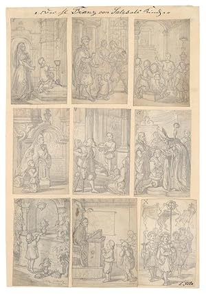 Der hl Franz von Sales als Kind. 9 Szenen aus dem Leben des Franz von Sales (1567-1622).
