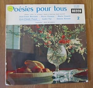 Poésies pour tous - No. 2 (LP 10") (Poèmes "a dire" et "a écouter" choisis et réunis par Andre Sa...