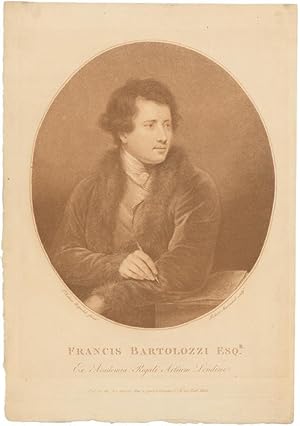 Francesco Bartolozzi (1727 Florenz - Lissabon 1815), Maler und Graphiker. Halbfigur nach rechts b...