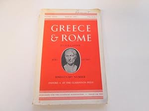 Seller image for Greece and Rome Second Series Vol. lV No. 1 March 1957. Bimillenary Number: Julius Caesar 44 BC. AD. 1957 for sale by Goldstone Rare Books