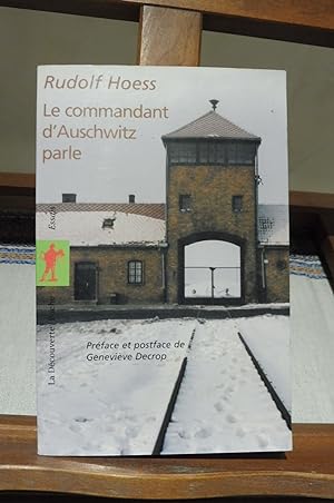 Image du vendeur pour Le Commandant D'Auschwitz Parle mis en vente par librairie ESKAL