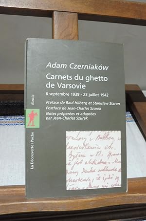 Immagine del venditore per Carnets Du Ghetto De Varsovie 6 Septembre 1939 - 23 Juillet 1942. venduto da librairie ESKAL