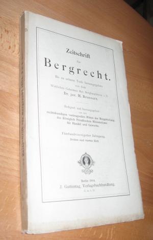 Bild des Verkufers fr Zeitschrift fr Bergrecht - fnfundvierzigster Jahrgang - drittes und viertes Heft - 1904 zum Verkauf von Dipl.-Inform. Gerd Suelmann
