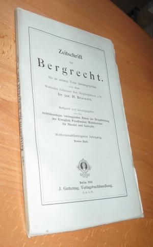 Bild des Verkufers fr Zeitschrift fr Bergrecht - siebenundfnfzigster Jahrgang - erstes Heft - 1916 zum Verkauf von Dipl.-Inform. Gerd Suelmann