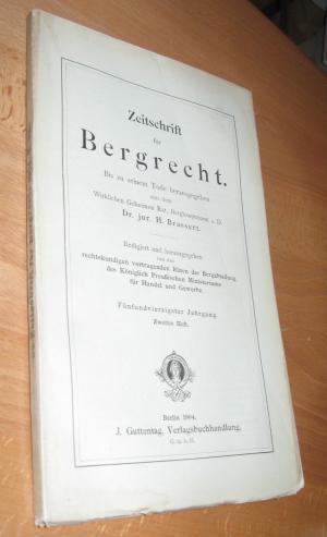 Bild des Verkufers fr Zeitschrift fr Bergrecht - fnfundvierzigster Jahrgang - zweites Heft - 1904 zum Verkauf von Dipl.-Inform. Gerd Suelmann