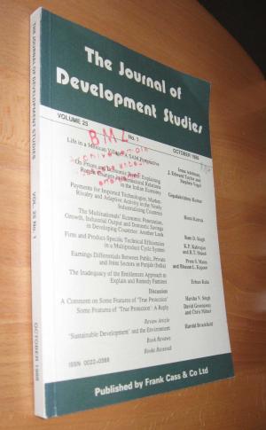 Seller image for The Journal of Development Studies - Volume 25 No. 1 October 1988 - Live in a mexican village, Payments for Imported Technologies Etc. for sale by Dipl.-Inform. Gerd Suelmann