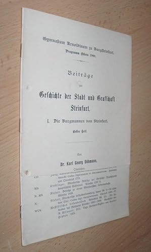Imagen del vendedor de Gymnasium Arnoldinum Programm Ostern 1900: Geschichte der Stadt und Grafschaft Steinfurtl a la venta por Dipl.-Inform. Gerd Suelmann