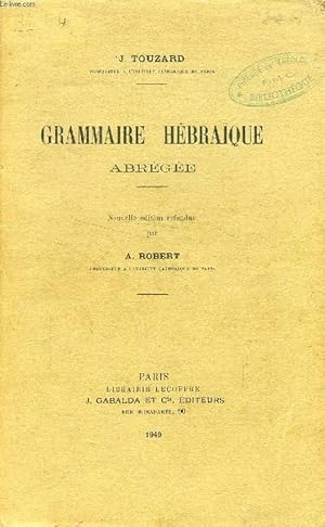 Seller image for GRAMMAIRE HEBRAIQUE ABREGEE for sale by Le-Livre