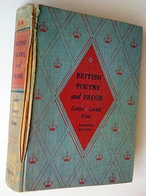 Immagine del venditore per British Poetry and Prose, shorter edition venduto da Claudine Bouvier