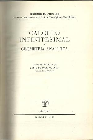 CALCULO INFINITESIMAL Y GEOMETRIA ANALITICA