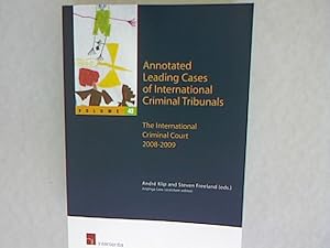 Immagine del venditore per Annotated Leading Cases of International Criminal Tribunals. Volume 40: The International Criminal Court 2008-2009. venduto da Antiquariat Bookfarm