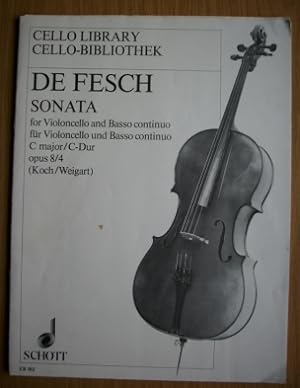 Bild des Verkufers fr Sonata C-Dur fr Violoncello und Basso continuo; opus 8 Nr. 4; CB 102 zum Verkauf von Elops e.V. Offene Hnde