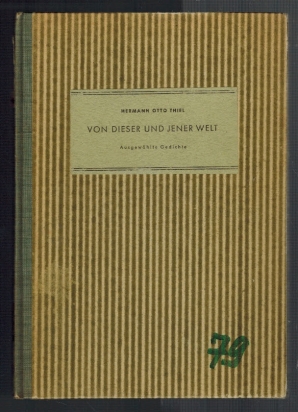 Bild des Verkufers fr Von dieser und jener Welt; ausgewhlte Gedichte zum Verkauf von Elops e.V. Offene Hnde