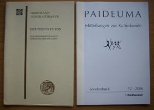 Image du vendeur pour Der perfekte Ton; Zur Dreidimensionalitt afrikanischer Sprachen; als Beilage: Sonderdruck Paideuma: Jungraithmayr: Ein Leben mit afrikanischen Sprachen mis en vente par Elops e.V. Offene Hnde