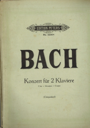 Bild des Verkufers fr Konzert in C-dur fr 2 Klaviere von Joh. Seb. Bach, Cdur - Ut majeur - C major; neu revidierte Ausgabe; No. 2200 a zum Verkauf von Elops e.V. Offene Hnde