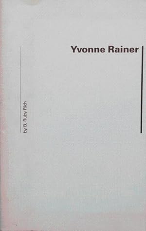 Bild des Verkufers fr Yvonne Rainer zum Verkauf von Derringer Books, Member ABAA