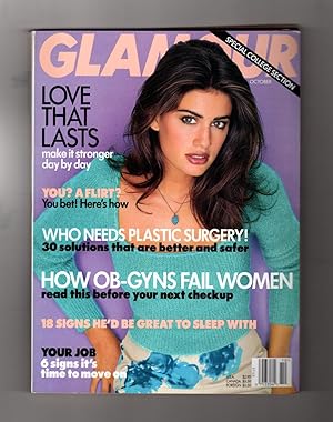 Glamour Magazine - October, 1997. Yamila Díaz-Rahi Cover. Lucy Lawless; Dating Violence; Inner Fl...