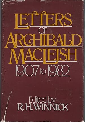 Bild des Verkufers fr Letters of Archibald Macleish, 1907-1982. zum Verkauf von Dorley House Books, Inc.
