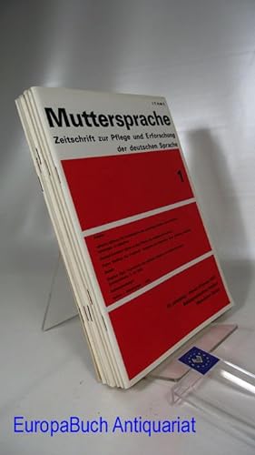 Muttersprache. Jahrgang 81. 1971 (kompletter Jahrgang 6 Hefte) Zeitschrift zur Pflege und Erforsc...