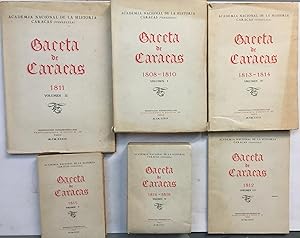 Gaceta de Caracas 1808-1814 - Volumen I to VI and II