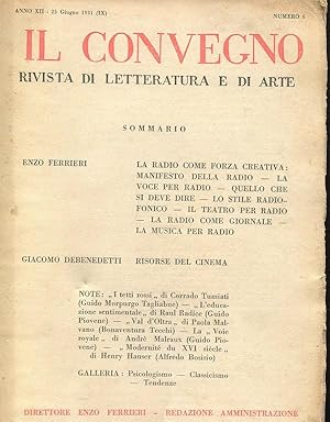 RISORSE DEL CINEMA, frammenti di una fomdamentale conferenza, Milano, Il convegno editoriale, 1931