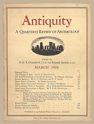 Imagen del vendedor de Antiquity A Quarterly Review of ArchaeologyMarch 1936 a la venta por Martin Harrison