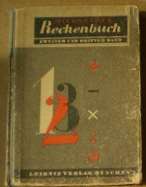 Seller image for Dicknether's Rechenbuch fr hhere Lehranstalten - 2. und 3. Band for sale by Versandantiquariat Karin Dykes
