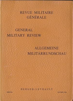 Image du vendeur pour Revue Militaire Generale, General Military Review, Allgemeine Militrrundschau 1 Octobre 1956 mis en vente par Versandantiquariat Karin Dykes