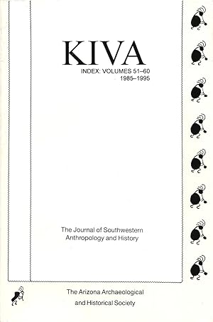 Image du vendeur pour Kiva: The Journal of Southwestern Anthropology and History - Index for Volumes 51-60, 1985-1995 mis en vente par Florida Mountain Book Co.