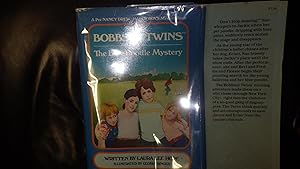 Seller image for The Bobbsey Twins: the Blue Poodle Mystery #1 in Blue Dustjacket of 4 children on Front & guy in Red shirt Running in background with Poodle, Don't Stop Dancing Nan Whispers to Jackie, for sale by Bluff Park Rare Books