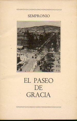 Bild des Verkufers fr EL PASEO DE GRACIA. zum Verkauf von angeles sancha libros