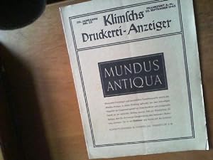 Klimschs Druckere i- Anzeiger. Mundus Antiqua.