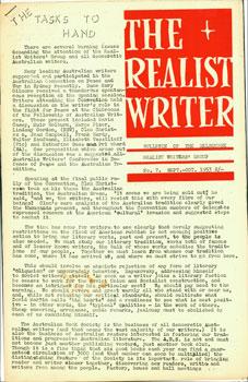 Imagen del vendedor de The Realist Writer, No. 7, Sept.-Oct. 1953. a la venta por Wittenborn Art Books