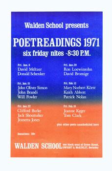 Image du vendeur pour Poetreadings 1971. mis en vente par Wittenborn Art Books