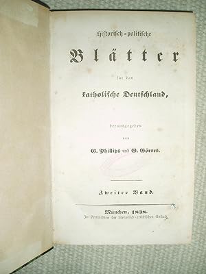 Historisch-politische Blätter für das katholische Deutschland : Zweiter Band [1838]
