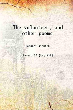 Seller image for The volunteer, and other poems 1916 for sale by Gyan Books Pvt. Ltd.