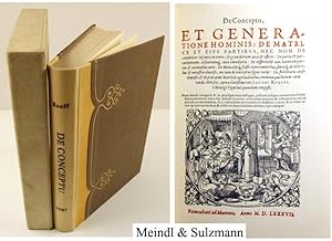 Bild des Verkufers fr De conceptu et generatione hominis. Originalgetreues Faksimile der Ausgabe Frankfurt/Main 1587. zum Verkauf von Antiquariat MEINDL & SULZMANN OG