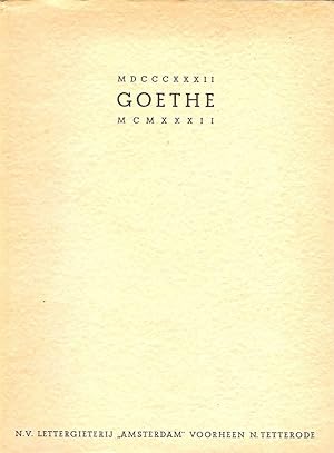 Seller image for Herdenkingsrede ter herinnering aan Goethe's sterfdag, 22 maart 1832. for sale by Rdner Versandantiquariat