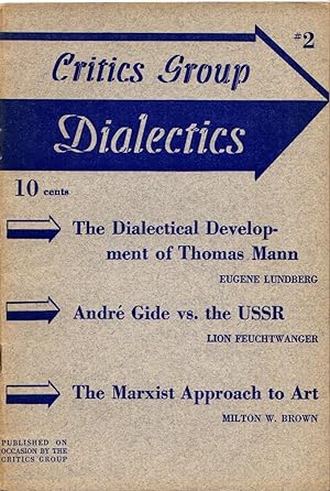Seller image for The Dialectical Development of Thomas Mann.' In: 'Dialectics', No.2. for sale by Rdner Versandantiquariat