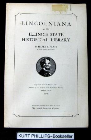 Immagine del venditore per Lincolniana in the Illinois State Historical Library venduto da Kurtis A Phillips Bookseller