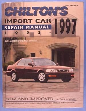 Chilton's Import Car Repair Manual 1993-97 (Part No. 7920)