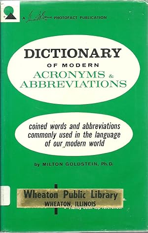 Seller image for Dictionary of Modern Acronyms & Abbreviations: coined words and abbreviations commonly used in the language of our modern world for sale by Sabra Books