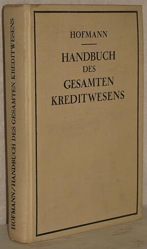 Handbuch des gesamten Kreditwesens.