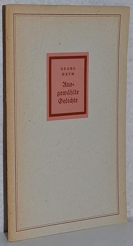Bild des Verkufers fr Ausgewhlte Gedichte. Nachw. v. Eberhard Groenewold. zum Verkauf von Antiquariat Reinsch