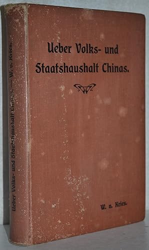 Bild des Verkufers fr Ueber Volks- und Staatshaushalt Chinas. M. 1 Karte. zum Verkauf von Antiquariat Reinsch