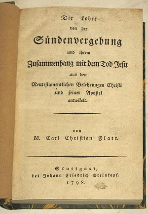 Die Lehre von der Sündenvergebung und ihrem Zusammenhang mit dem Tod Jesu aus den Neutestamentlic...