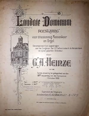 Laudate Dominum. feestzang voor driestemmig mannenkoor en orgel. op. 68